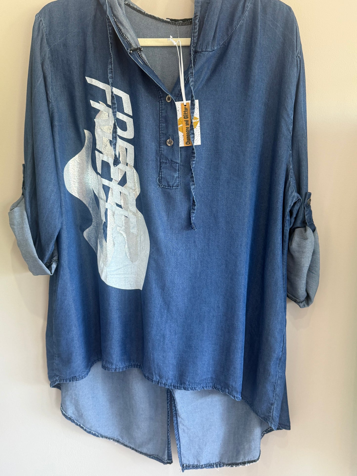 Free 2B Denim Blouse