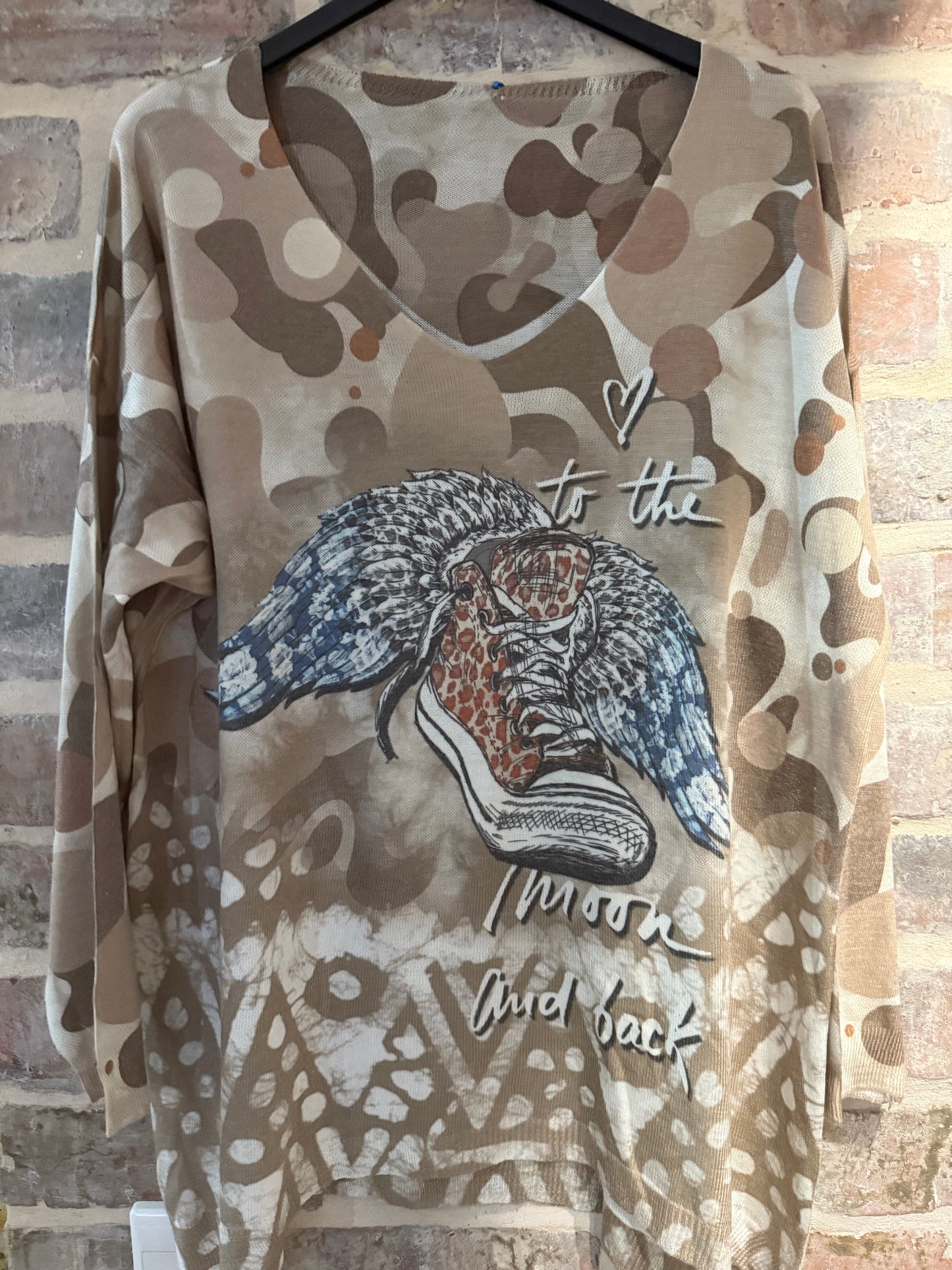 To The Moon Blouse Taupe