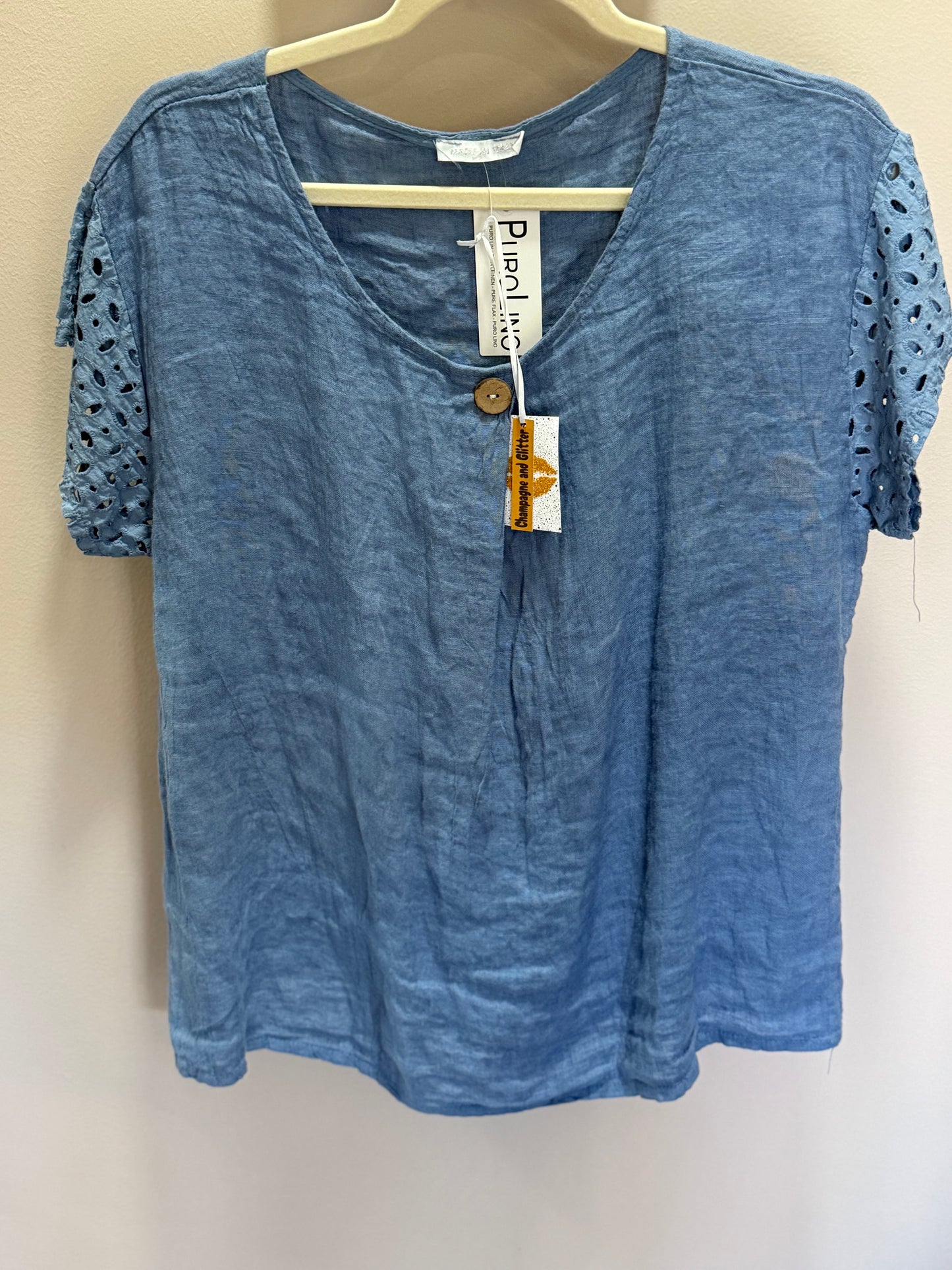 Linen Blouse Blue