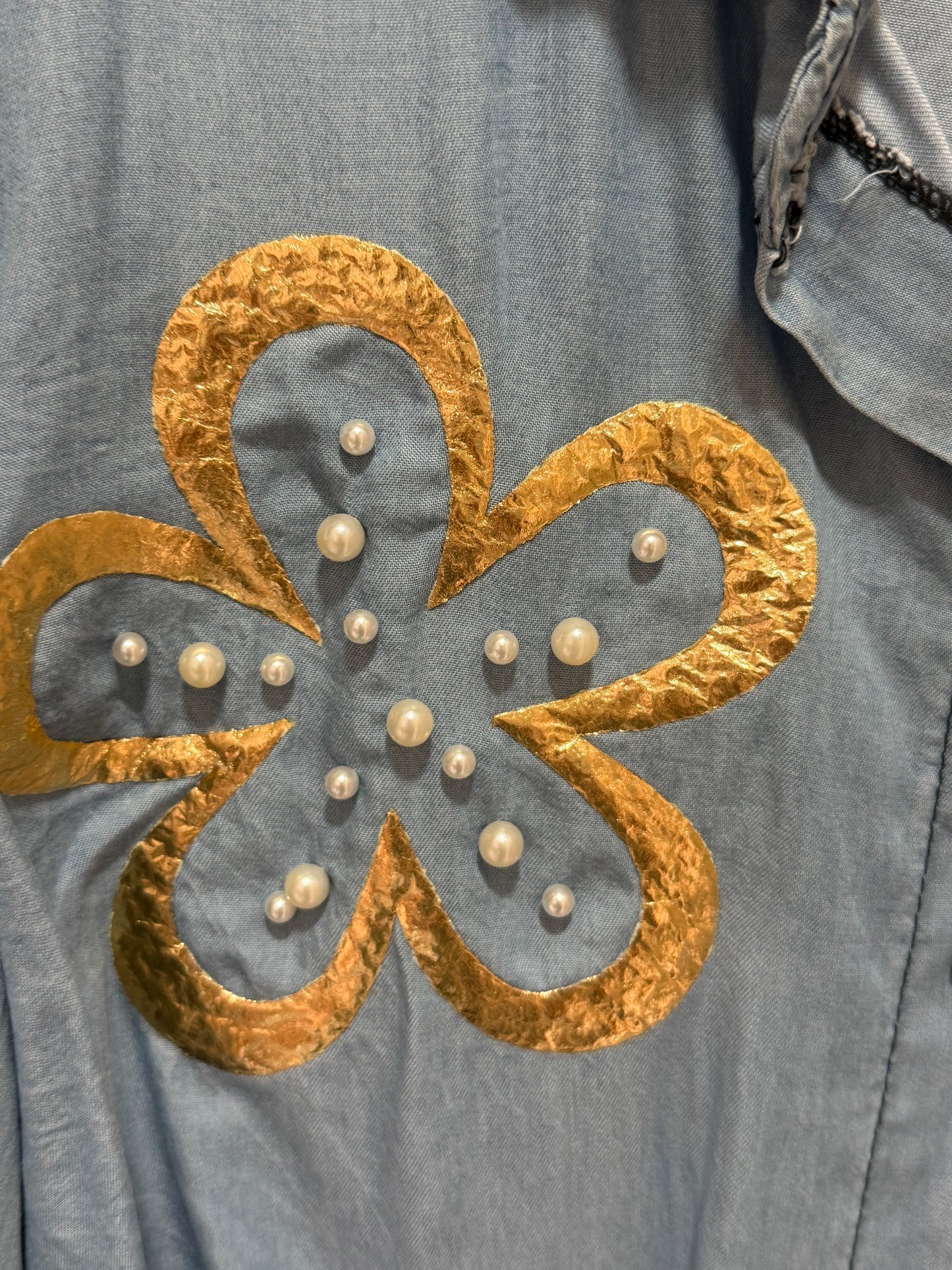 Daisy Denim Light Pearl Blouse