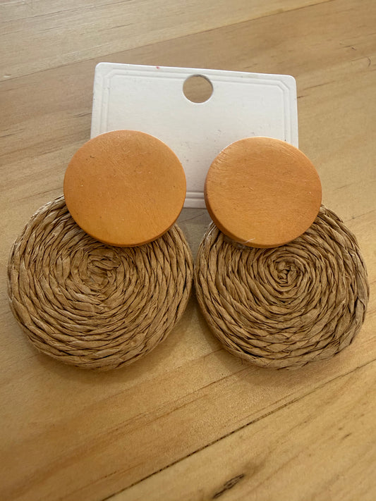 Button Earrings Dark