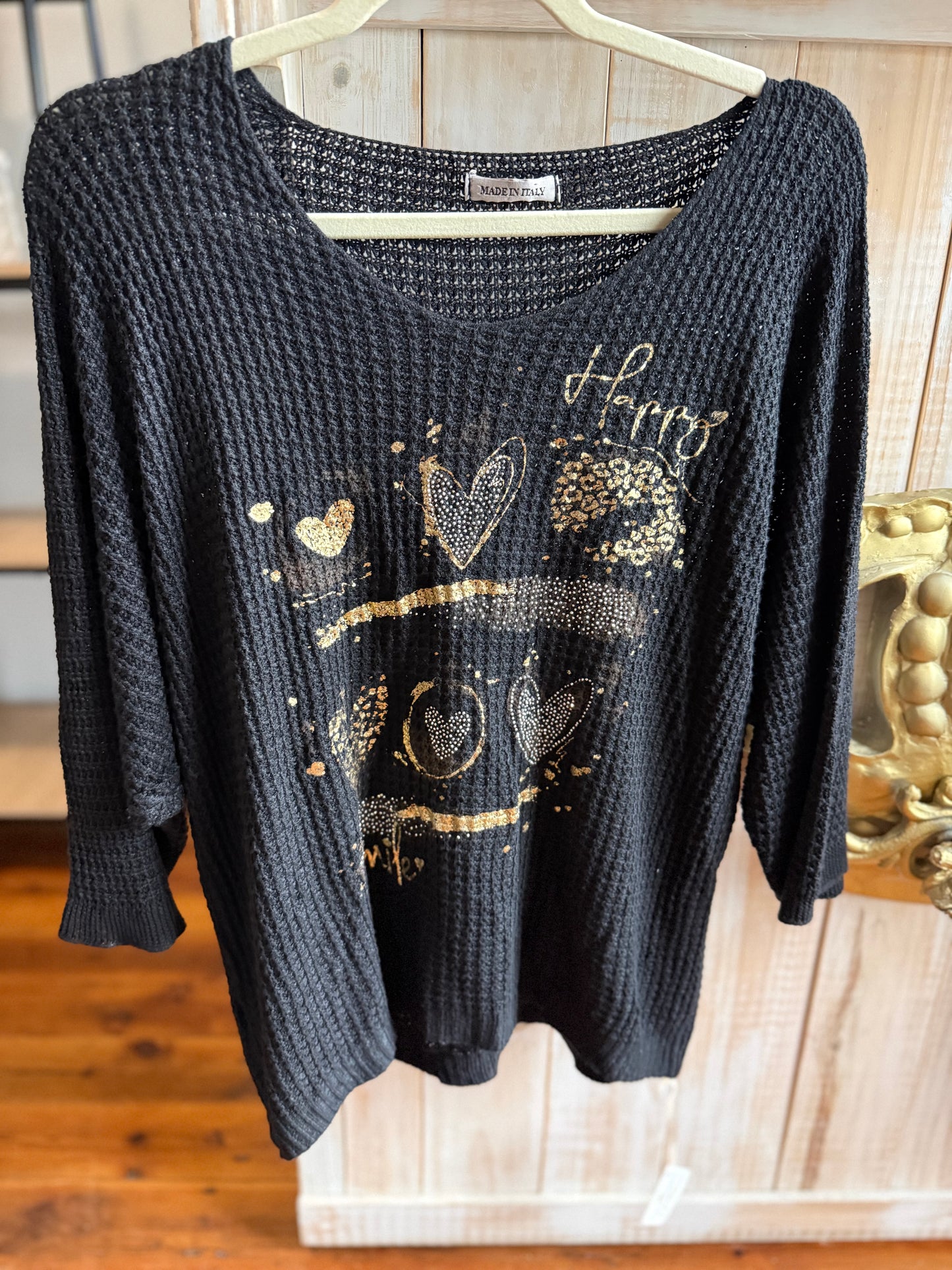 Happy Heart Black