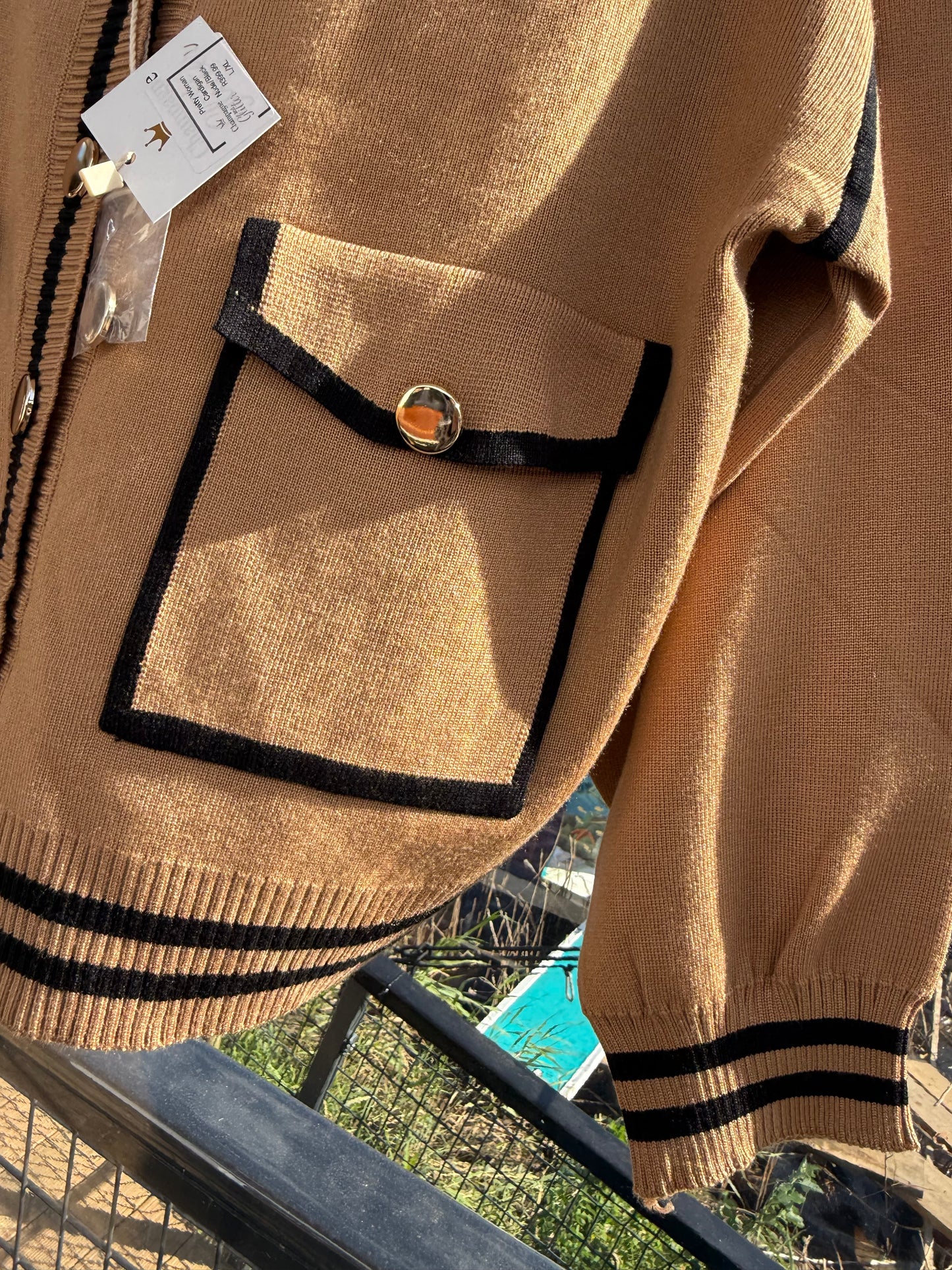Pretty Woman Cardigan Nude/Black