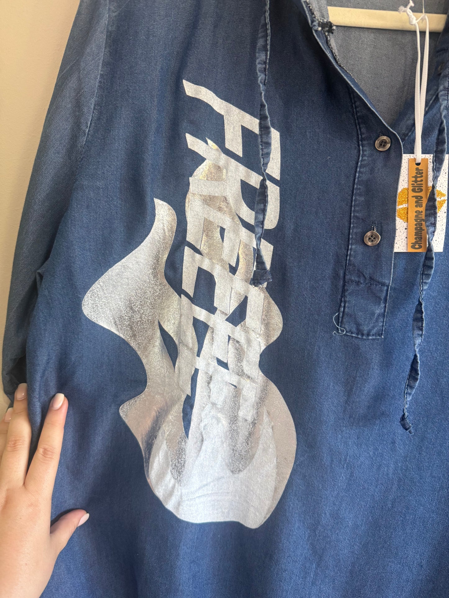 Free 2B Denim Blouse