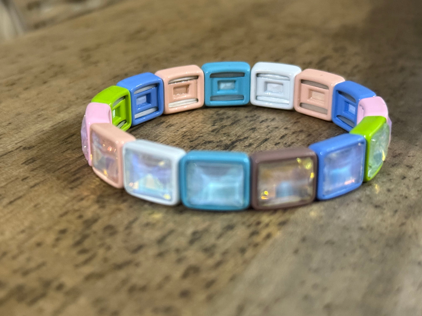 Bling Square Pastel Bracelet