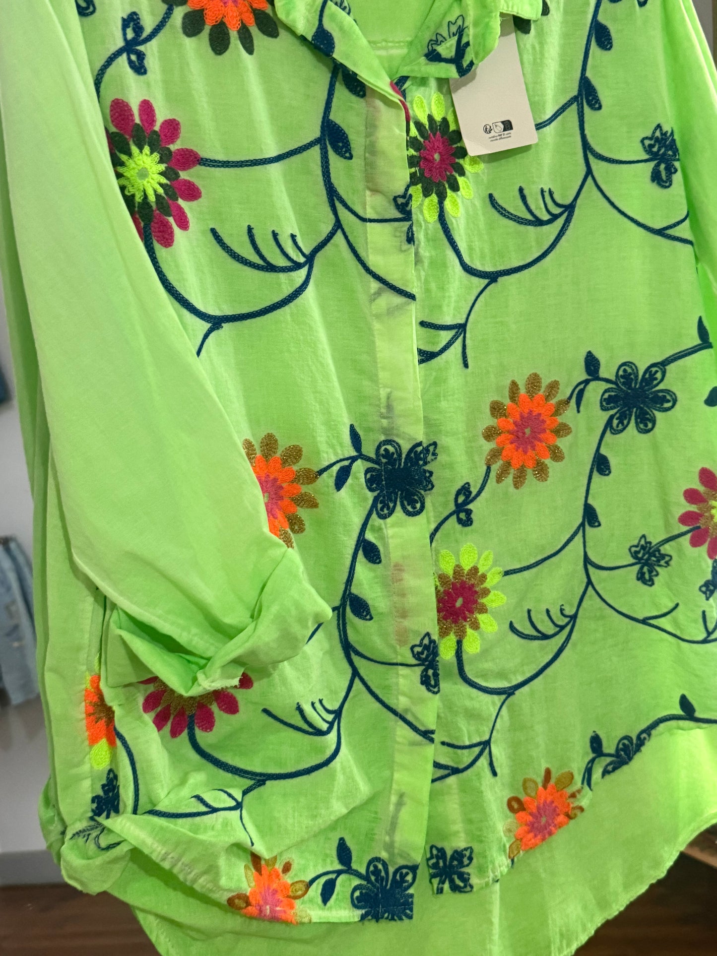 Neon Dreams Blouse Green
