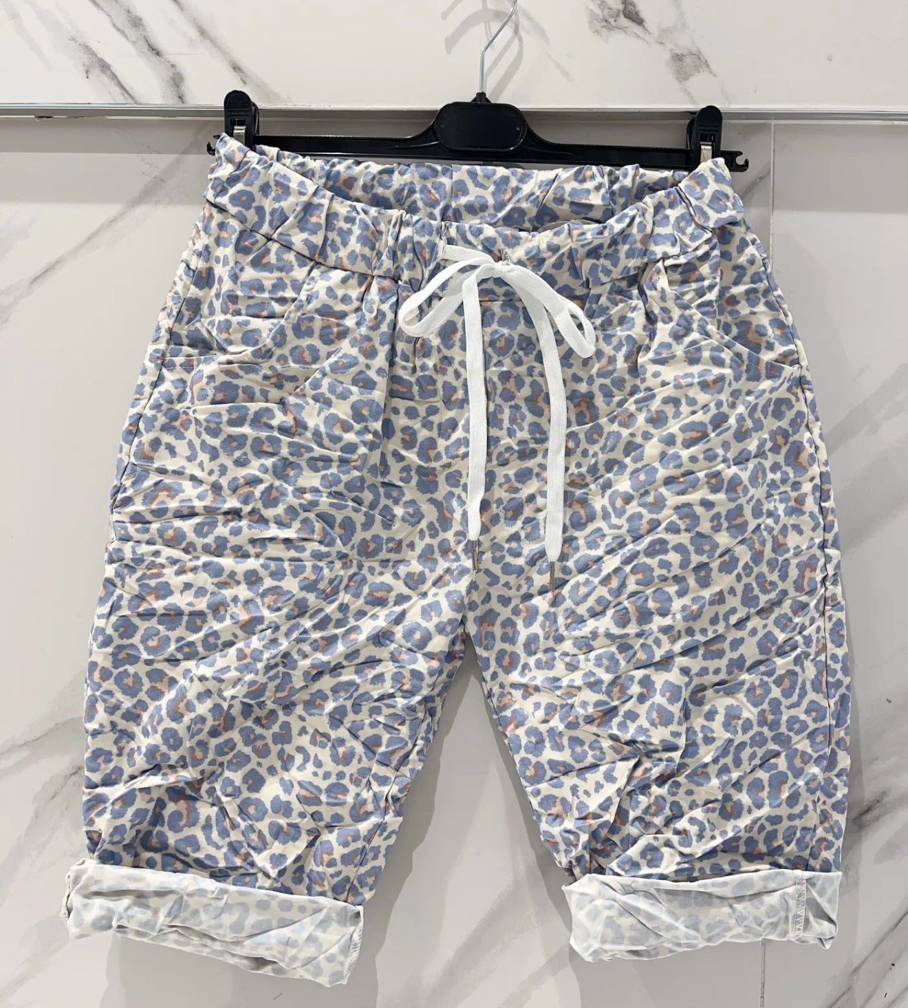 Leopard Shorts Blue
