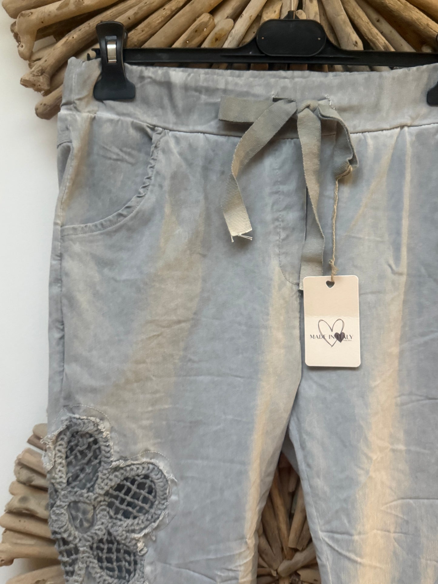 Daisy Flower Pant Grey