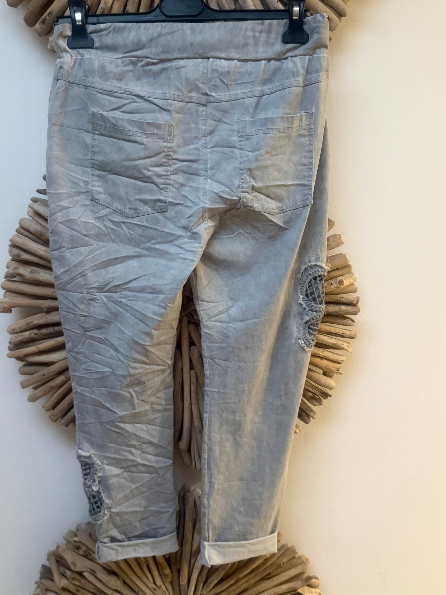 Daisy Flower Pant Grey