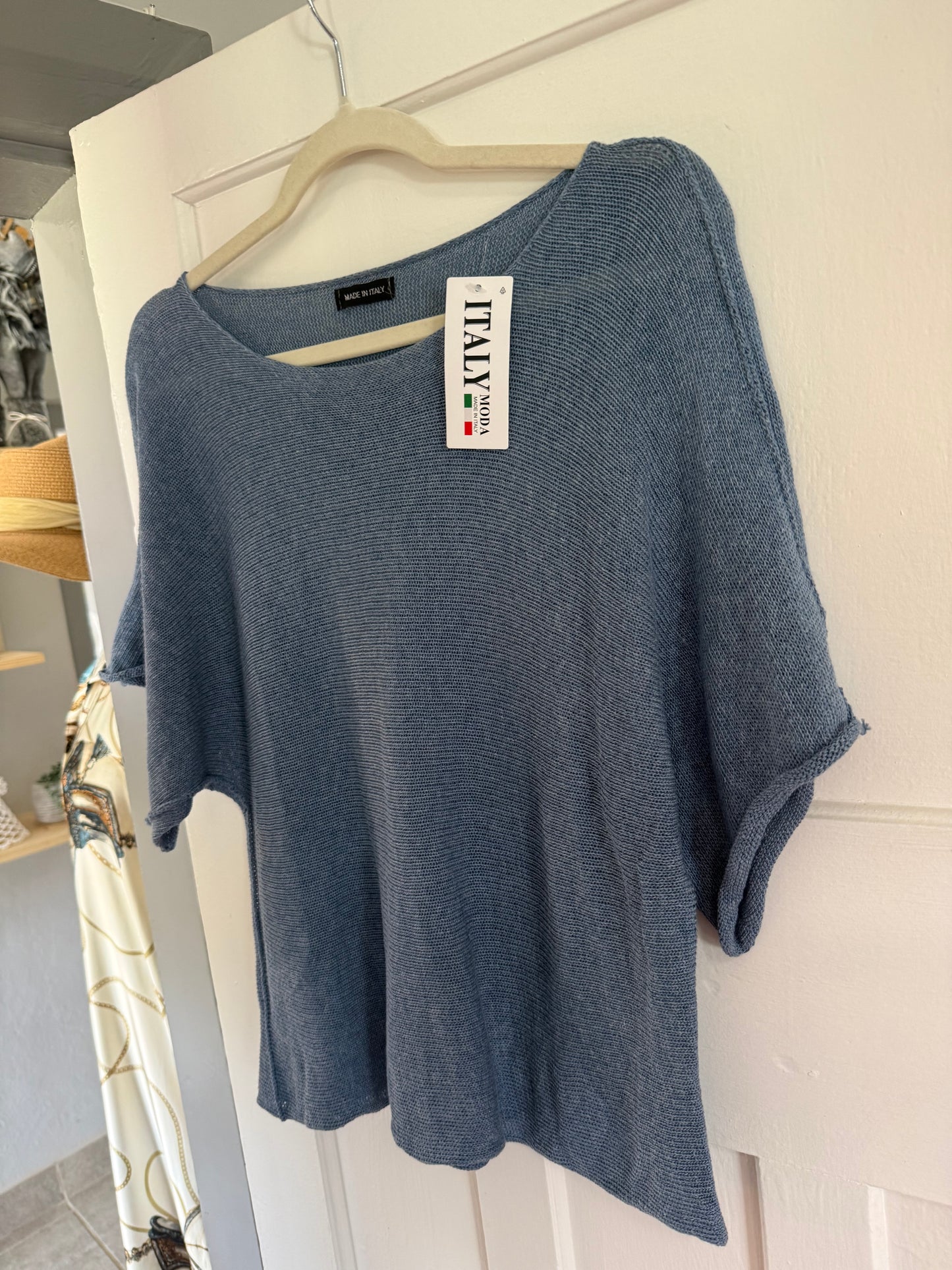 Light Knitted Blouse Ocean