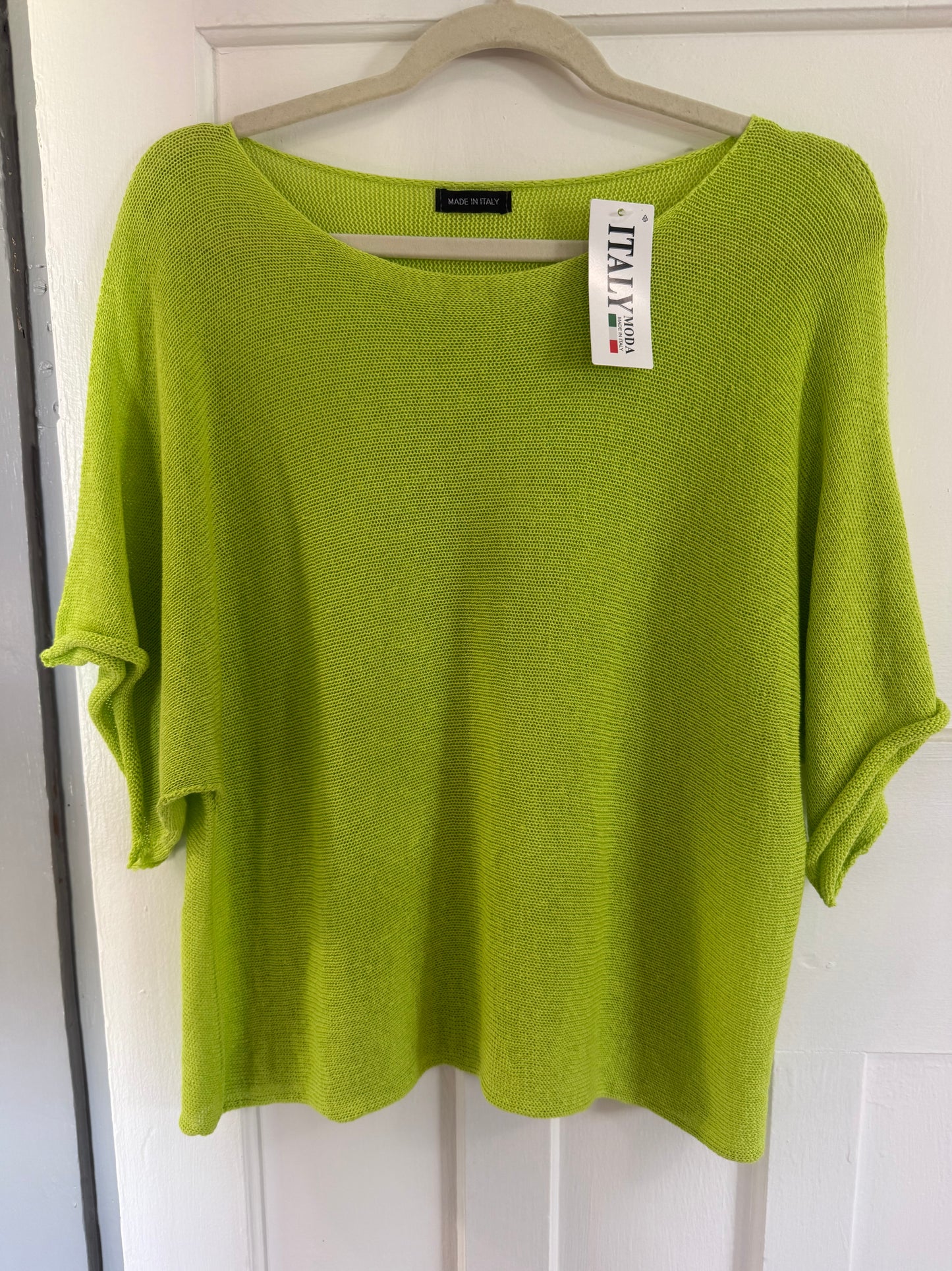 Light Knitted Blouse Apple Green