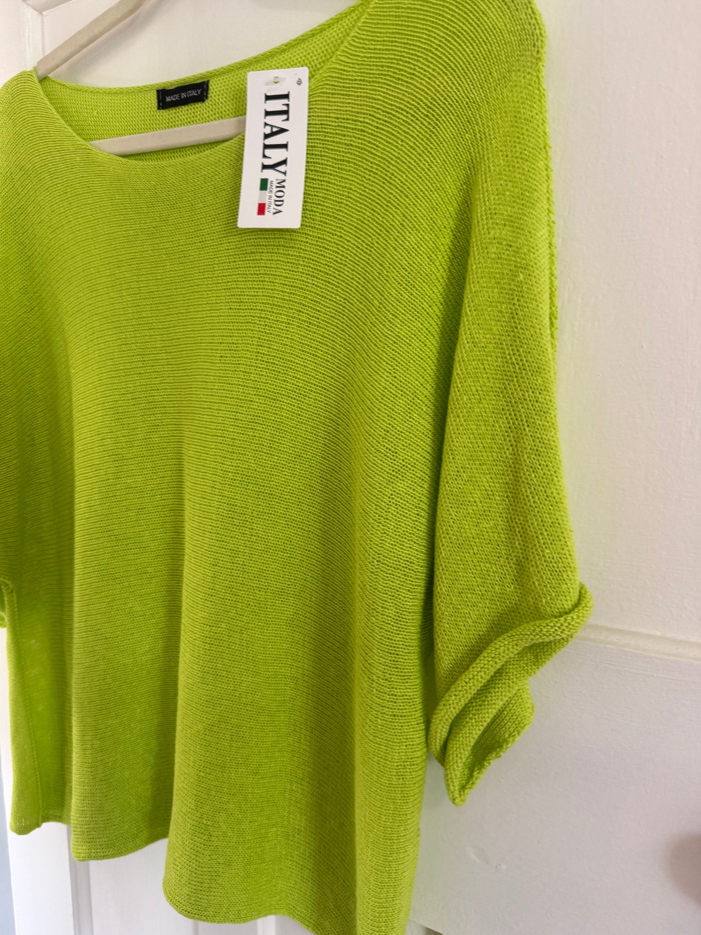 Light Knitted Blouse Apple Green