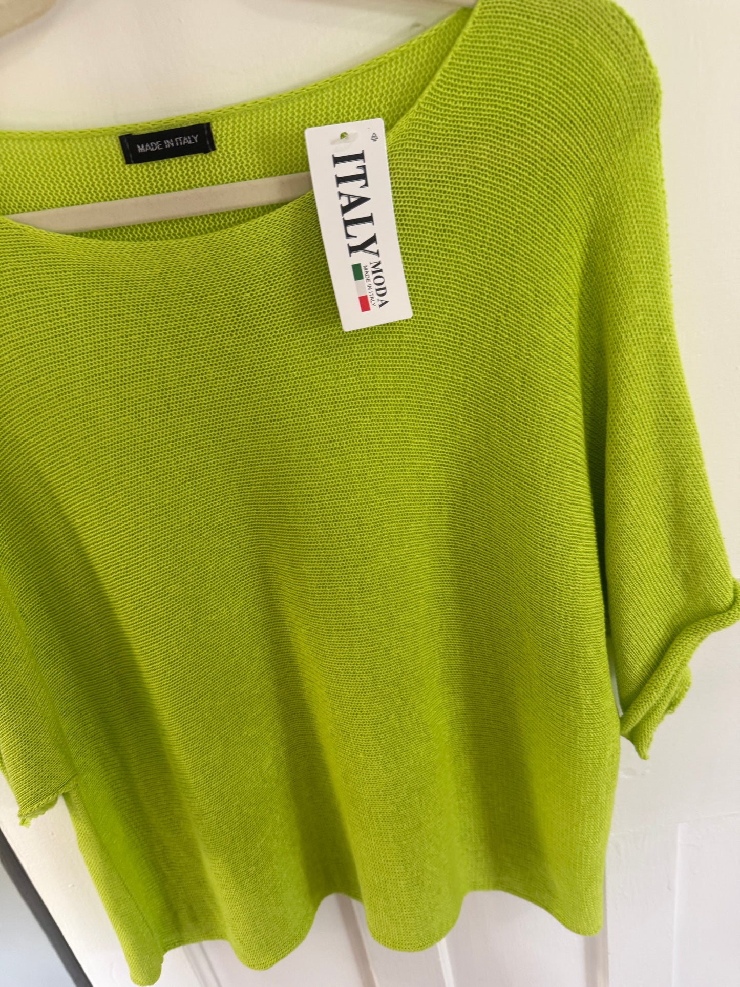 Light Knitted Blouse Apple Green