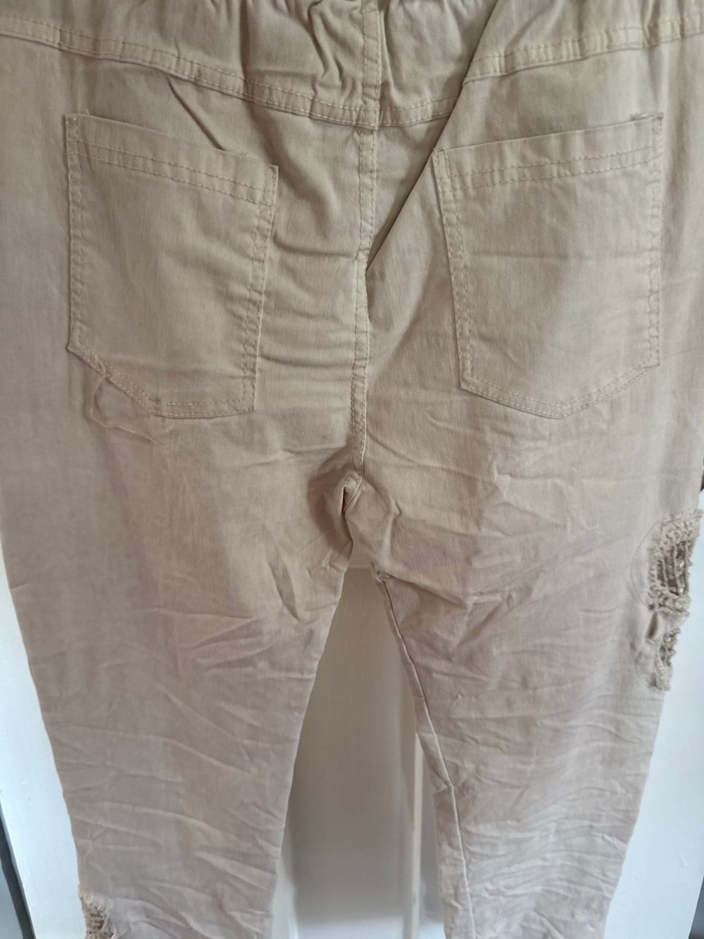 Daisy Flower Pant in Nude