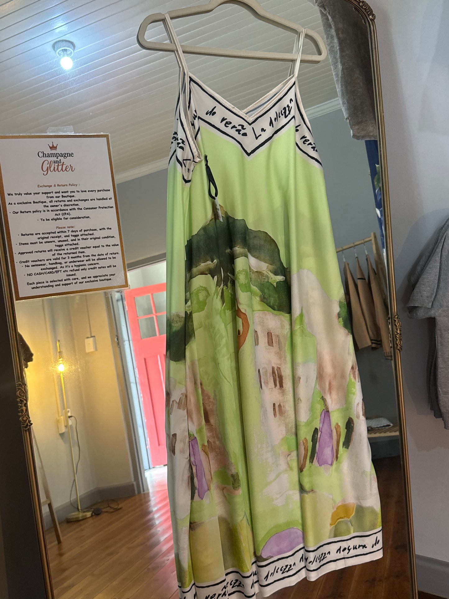 Tuscany Dress _ Apple Green